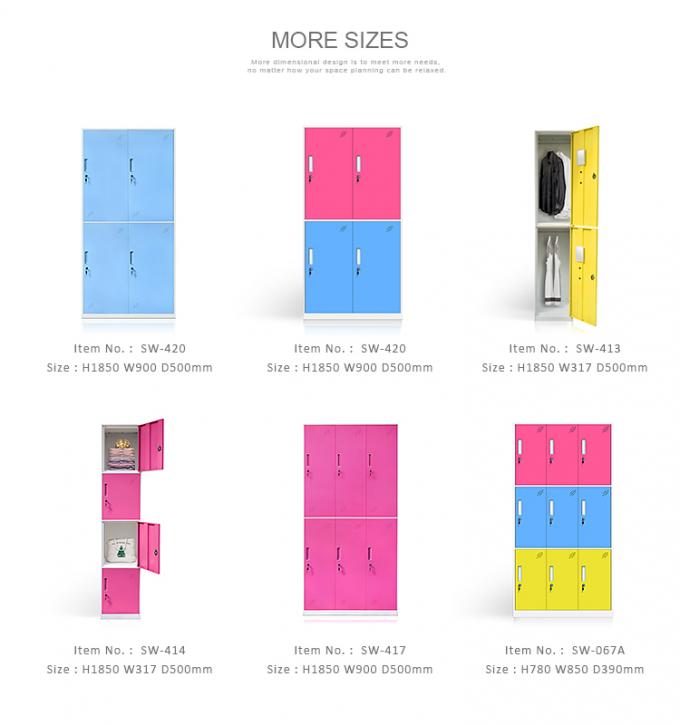 Garderobenwandschrank mit 3 Tür der Reihe des modernen Entwurfs 3 dauerhafter feuchtigkeitsbeständiger billiger hotsale Kleidung Metall