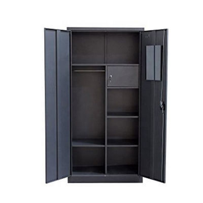 Metallgarderoben-Schließfach der Schlafzimmer-vertikales doppelten Tür-180cm mit sicherem Kasten