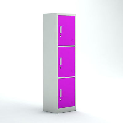 Tür-Stahlschlafzimmer-Garderoben-Metallbunter Lagerschrank der Vertikalen-3
