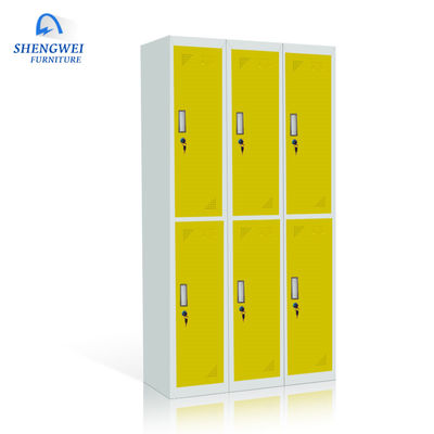 6 Struktur-Schlafzimmer-Stahlkleidungs-Schrank der Tür-KD
