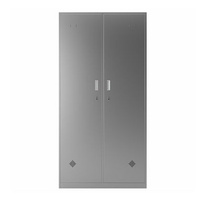Der 2 Tür-Edelstahl-Kabinett kleidet Lagerschrank für Umkleideraum