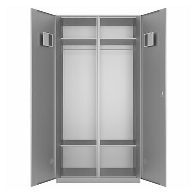 Der 2 Tür-Edelstahl-Kabinett kleidet Lagerschrank für Umkleideraum