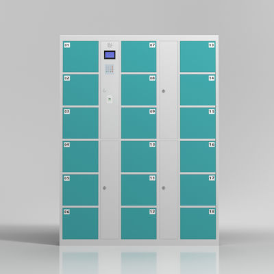 Imprägniern Sie den 18 Tür-allgemeinen elektronischen MietLagerschrank