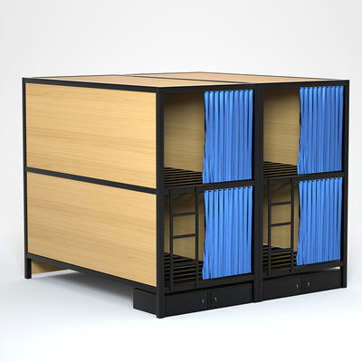 Doppelte Decker Side Ladder Steel Bunk-Betten mit kleinem Lagerschrank