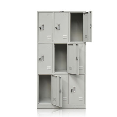 9 Metalltür-Turnhallen-Stahl-multi Tür-Lagerschrank für Umkleideraum