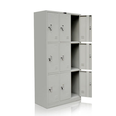 9 Metalltür-Turnhallen-Stahl-multi Tür-Lagerschrank für Umkleideraum
