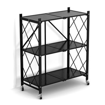 3 Schichten kleine Metallanzeigen-faltende Regal-Stahlspeicher-Regal-Gestell-für Haus