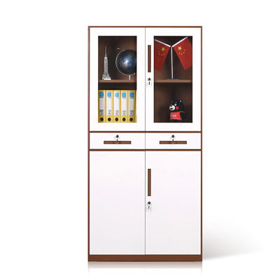 Glastür-Stahlaktenschrank