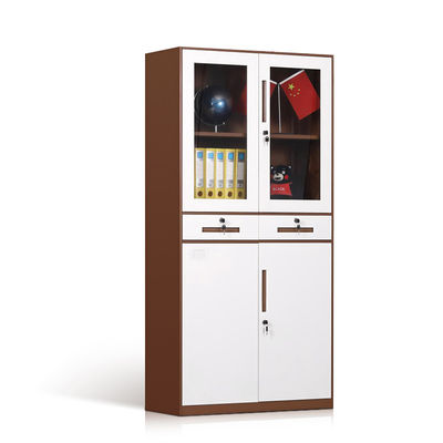 Glastür-Stahlaktenschrank
