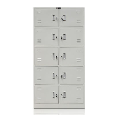 Fünf Reihen-graue Farbstahlbüro-Möbel-Metallspeicher-Aktenschrank