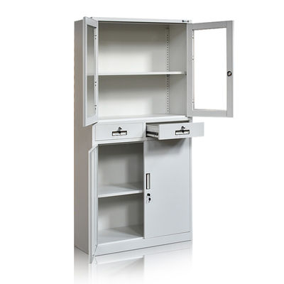 Metallbüro-Möbel-Kabinett-Stahlaktenspeicherungs-Glastür-Kabinett