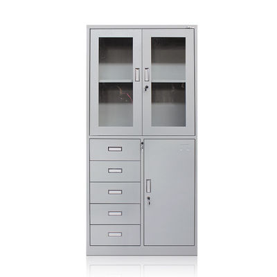 5 Reihen-Metallspeicher-Aktenschrank der Fach-Büro-Glastür-Möbel-2