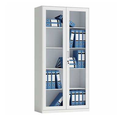 Office Home-Glastür-volles Höhen-Metallregal-Kabinett
