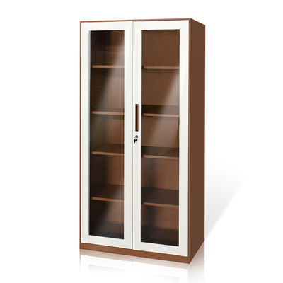 Office Home-Glastür-volles Höhen-Metallregal-Kabinett