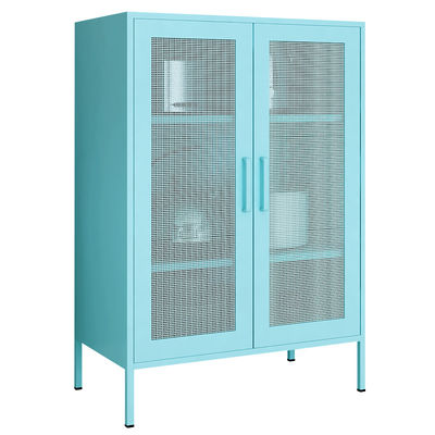 Stahl-Mesh Door Dining Room Storage-Schrank-halbhoher Speicher Lcoker