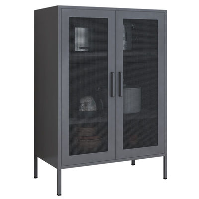 Stahl-Mesh Door Dining Room Storage-Schrank-halbhoher Speicher Lcoker
