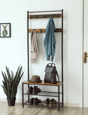 Reihen-Stahlregal-Gestell-Organisator Mantel-Hall Shoe Benchs 3