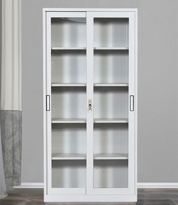 Reihen des Büro-asphaltieren Glasschiebetür-Grau-5 Speicherkabinett