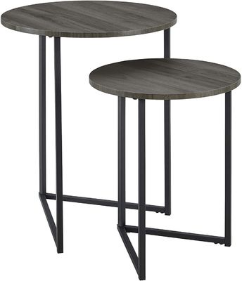 Runder metallhaltiger Seitenwohnzimmer-Speicher 24&quot; kleiner Beistelltisch H