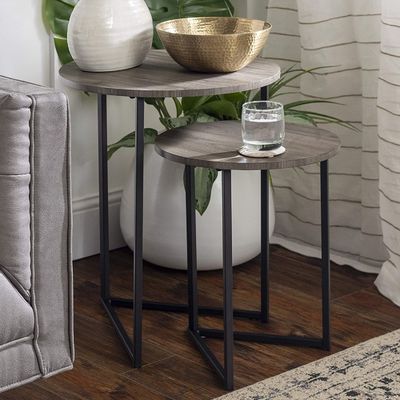 Runder metallhaltiger Seitenwohnzimmer-Speicher 24&quot; kleiner Beistelltisch H