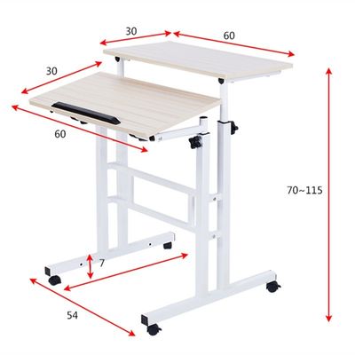 Metallrahmen-hölzerne Brett-Höhen-justierbare kleine Studien-Tabelle