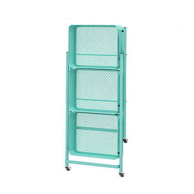 Mini3 Reihen asphaltieren Mesh Basket Mobile Rolling Storage-Laufkatzen-Wagen
