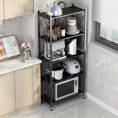 Wandschrank-Speicher-Metallfaltbare 5 Schichten Schwerlastregal-Gestell-