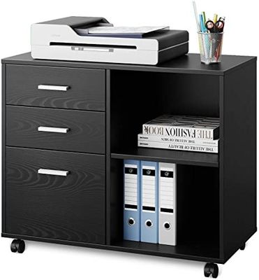 3 Fach-Metallmobiler seitlicher Drucker Stand Filing Cabinet mit offenes Speicherregalen
