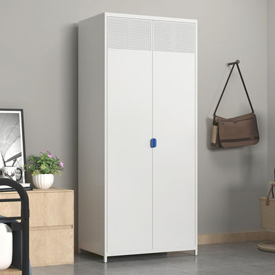 Hauptschlafzimmer-doppelte Tür-Metallschließfach-Art-Garderobe mit hohem Fuß
