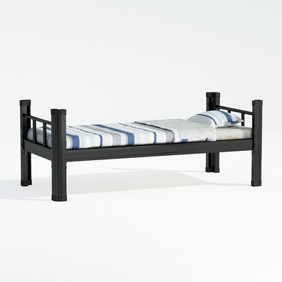 Schlafsaal-Schwarz-Stahletagenbett-erwachsener einzelner Metallbettrahmen
