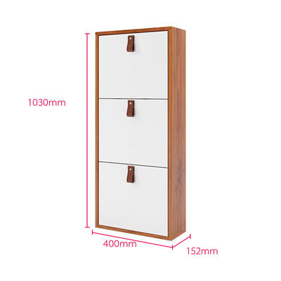 Reihen-Metallspeicher-Kabinett-modernes Boden-Schuh-Speicher-Kabinett der Holz-Farbe3 mit Griff