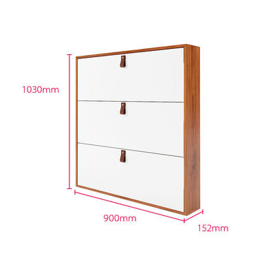 Reihen-Metallspeicher-Kabinett-modernes Boden-Schuh-Speicher-Kabinett der Holz-Farbe3 mit Griff