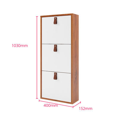 Reihen-Metallspeicher-Kabinett-modernes Boden-Schuh-Speicher-Kabinett der Holz-Farbe3 mit Griff