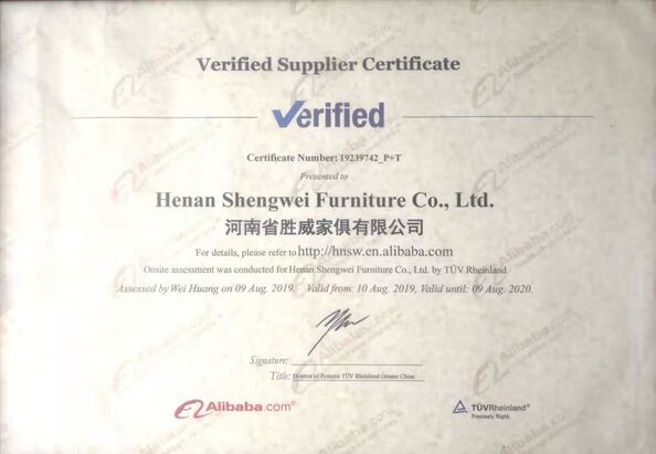 China Luoyang Metaniture Trading Co., Ltd. zertifizierungen